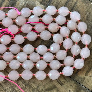 Faceted Oval Rose Quartz Beads - 10mm