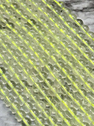 Grade AA Lemon Quartz Beads Strand - 6mm