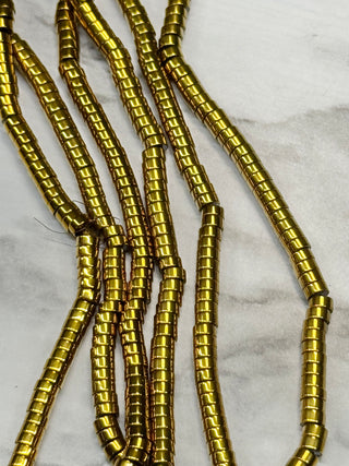 Hematite Heishi Beads Strand - 4x2mm - Rainbow - Antique Gold