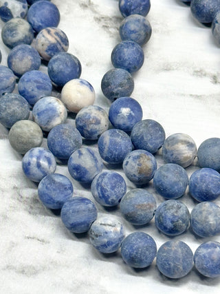 Sodalite Matte Beads Strand - 8mm