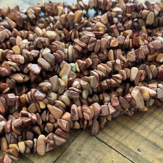 Petrified Wood Chip Bead Strand - 5-8mm