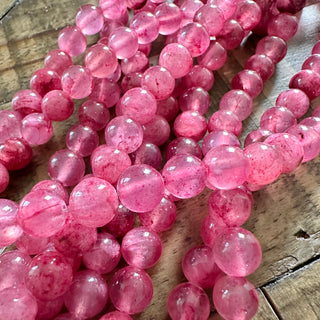 Pink Jade Bead Strand - 4mm - 6mm - 8mm - 10mm - 12mm