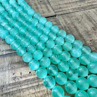8mm Grade AAA Selenite Round Bead Strand - Various Colors