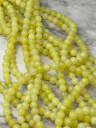 Lemon Jade Beads Strand - 4mm - 6mm
