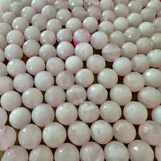 Faceted Rose Quartz Bead Strand - 4mm - 6mm - 8mm - 10mm - 12mm