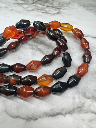 Agate Bicone Bead Strand - Dyed - 12x8mm
