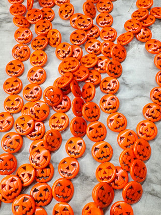 Howlite Pumpkin Bead Strand - 15mm
