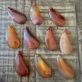 Magatama Carnelian Pendant 40x18mm