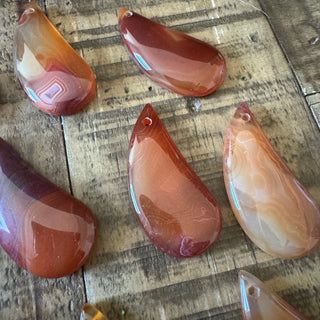 Magatama Carnelian Pendant 40x18mm