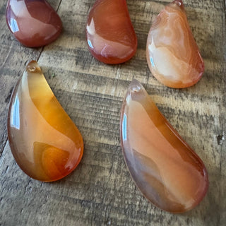Magatama Carnelian Pendant 40x18mm