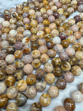 Flower Agate Bead Strand - 6mm - 8mm