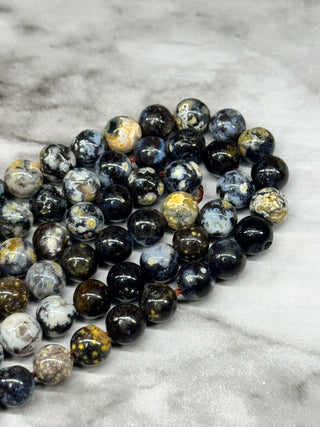 Blue Ocean Agate Bead Strand - 6mm