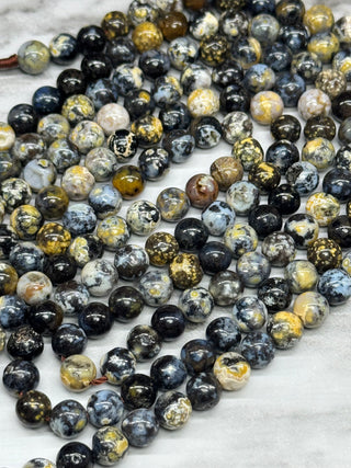 Blue Ocean Agate Bead Strand - 6mm