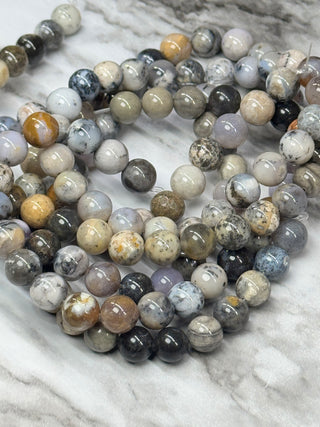 Dendritic Opal Bead Strand - 8.5mm
