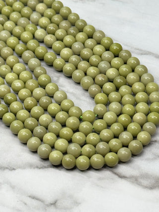 Green Alashan Agate Bead Strand