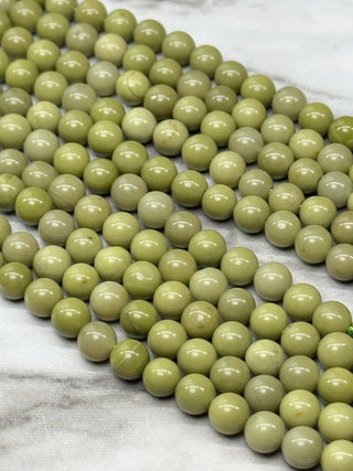 Green Alashan Agate Bead Strand