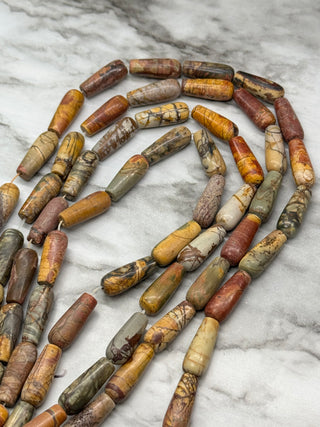Picasso Jasper Teardrop Bead Strand - 19.5x8mm