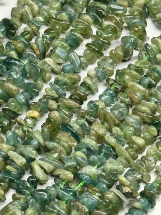 Green Apatite Chip Bead Strand - 5-10mm