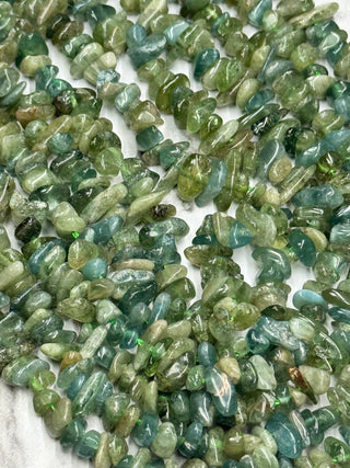 Green Apatite Chip Bead Strand - 5-10mm