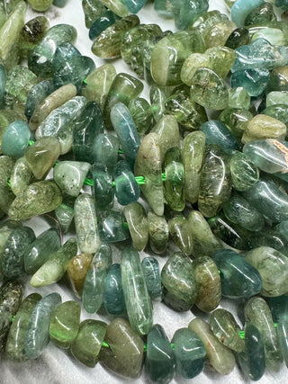 Green Apatite Chip Bead Strand - 5-10mm