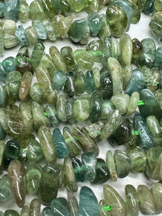 Green Apatite Chip Bead Strand - 5-10mm