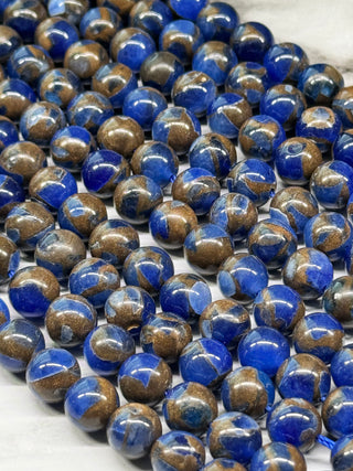 Royal Blue Chalcedony Beads Strand - 8mm
