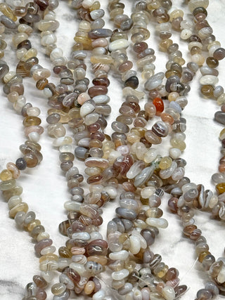 Botswana Agate Chip Beads - 4-14mm