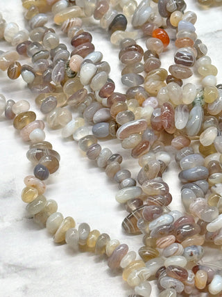 Botswana Agate Chip Beads - 4-14mm