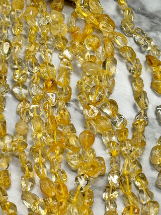 Citrine Heat Treated Tumbled Stone Beads - 7-13mm