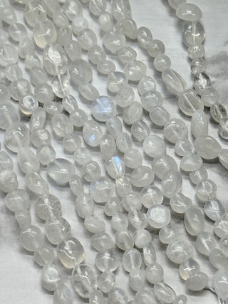 Rainbow Moonstone Tumbled Beads - 5-11mm
