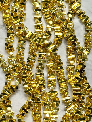 Hematite Column Beads Strand - 6x3mm