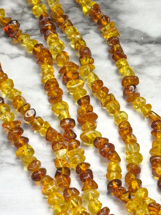 Amber Nugget Beads Strand - 6-8mm