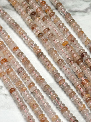 Fire Quartz Rondelle Beads Strand - 4x2mm