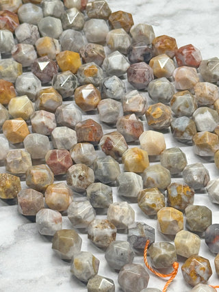 Gobi Agate Faceted Star Cut Beads Strand - 7mm - 9mm