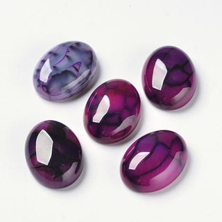 Dark Pink Dragons Vein Cabochon 14x20mm