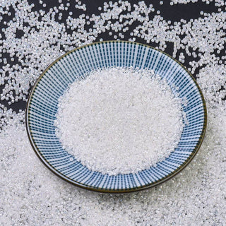 Miyuki Round Delica Beads (DB0052) - 11/0 - Pale Peach Lined Crystal AB - 10g Tube