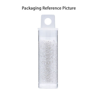 Miyuki Round Delica Beads (DB0066) - 11/0 - White Lined Crystal AB - 10g Tube