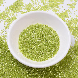 Miyuki Round Delica Beads (DB0147) - 11/0 - Silver Lined Chartreuse - 10g Tube