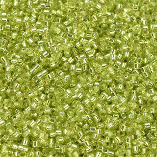 Miyuki Round Delica Beads (DB0147) - 11/0 - Silver Lined Chartreuse - 10g Tube