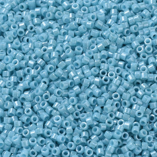 Miyuki Round Delica Beads (DB0217) - 11/0 - Opaque Turquoise Green Luster - 10g Tube