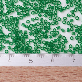 Miyuki Round Delica Beads (DB0705) - 11/0 - Transparent Green - 10g Tube