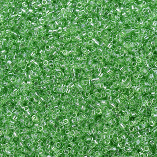 Miyuki Round Delica Beads (DB1226) - 11/0 - Transparent Lime Luster - 10g Tube
