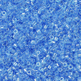 Miyuki Round Delica Beads (DB1229) - 11/0 - Transparent Ocean Blue Luster - 10g Tube