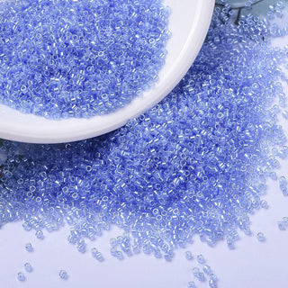 Miyuki Round Delica Beads (DB1475) - 11/0 - Transparent Pale Sky Blue Luster - 10g Tube
