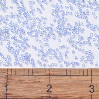 Miyuki Round Delica Beads (DB1475) - 11/0 - Transparent Pale Sky Blue Luster - 10g Tube