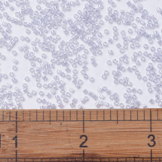 Miyuki Round Delica Beads (DB1476) - 11/0 - Transparent Pale Amethyst Luster - 10g Tube
