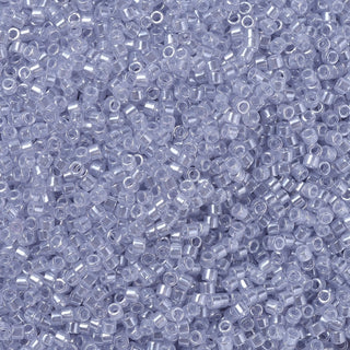 Miyuki Round Delica Beads (DB1476) - 11/0 - Transparent Pale Amethyst Luster - 10g Tube