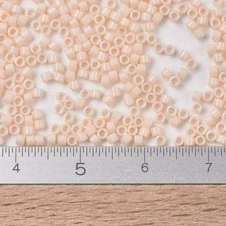 Miyuki Round Delica Beads (DB1492) - 11/0 - Opaque Light Peach - 10g Tube