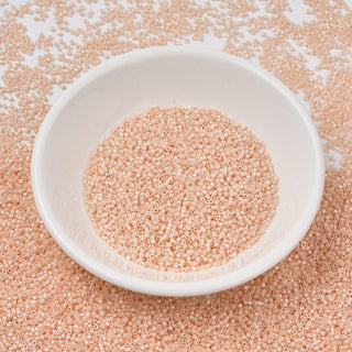 Miyuki Round Delica Beads (DB1502) - 11/0 - Opaque Light Peach AB - 10g Tube