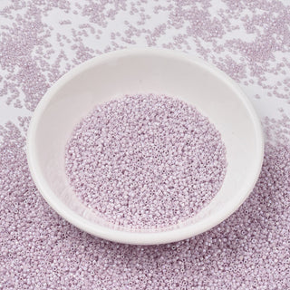 Miyuki Round Delica Beads (DB1504) - 11/0 - Opaque Pale Rose AB - 10g Tube